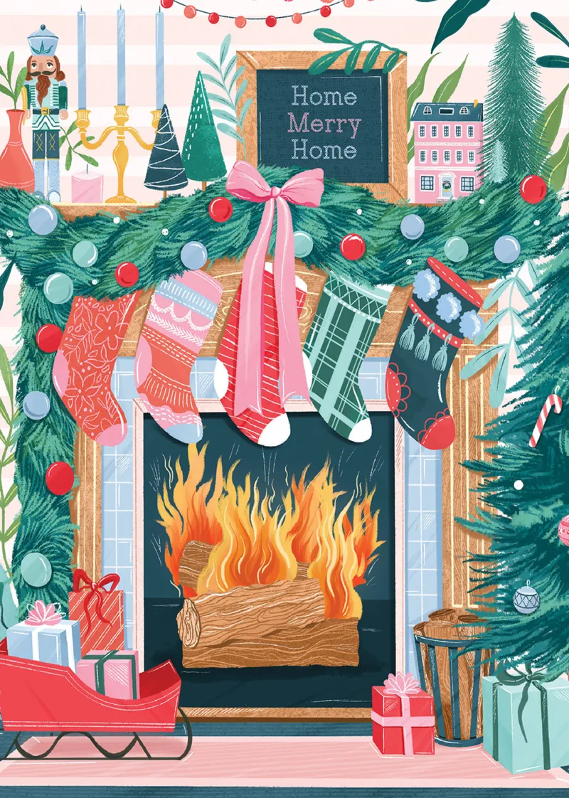 Cheminée de Noël
