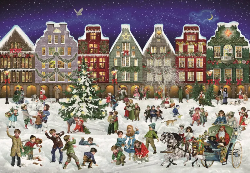 Puzzle Calendrier de l'Avent - Soirée d'Hiver en Ville