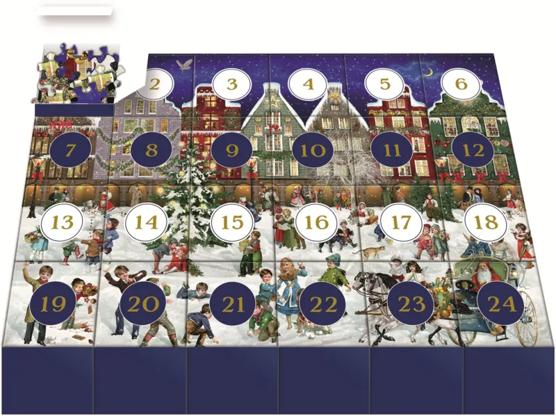 Puzzle Calendrier de l'Avent - Soirée d'Hiver en Ville