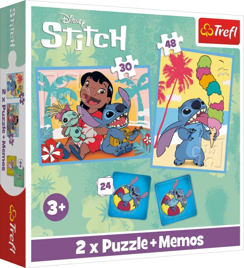 2 Puzzles + Memo - Happy Lilo&Stitch day