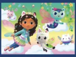 4 Puzzles - Playful Cats + 1 Poster